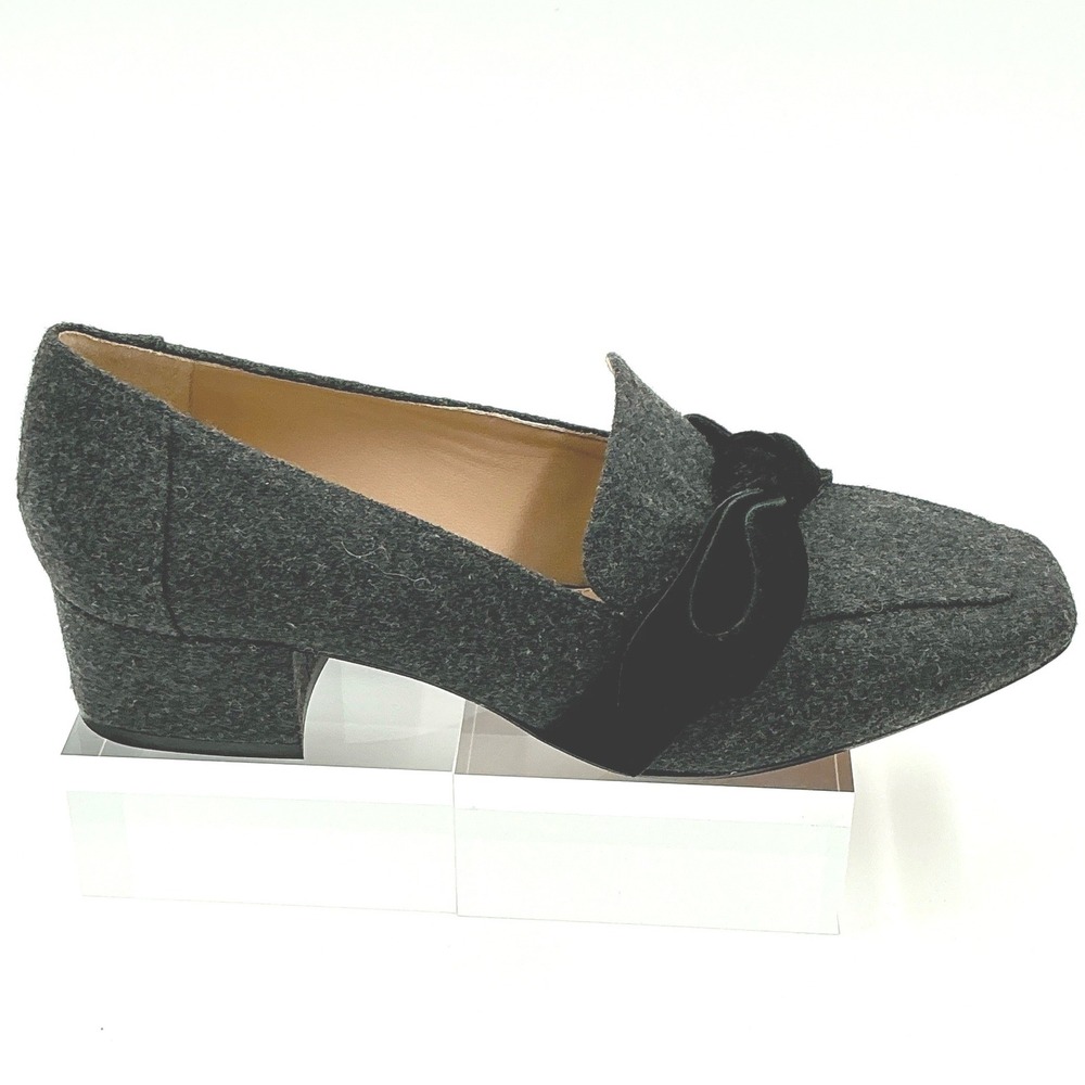 Antonio Melani Size 8.5 Gray Wool Blend Velvet Bow Pumps NEW Callan Loafers $175